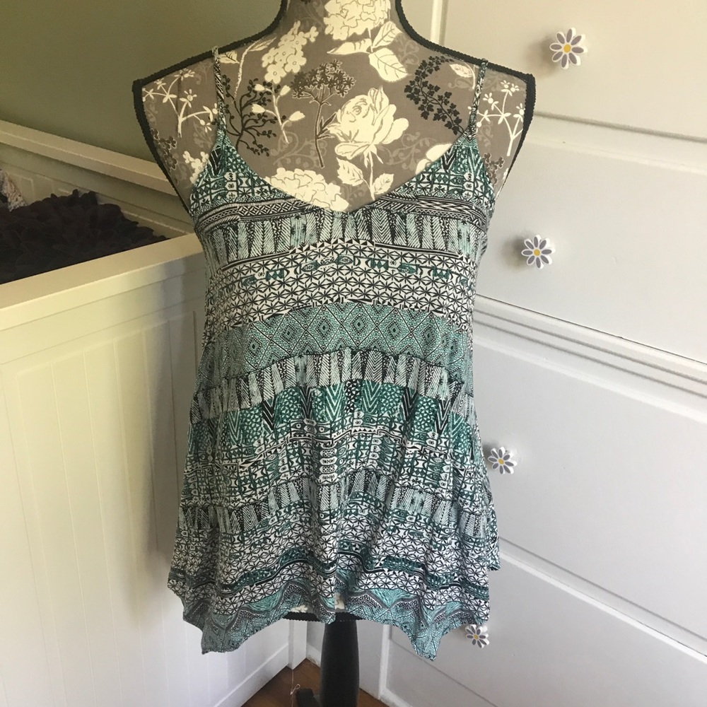 Green Patterned Mossimo Tank